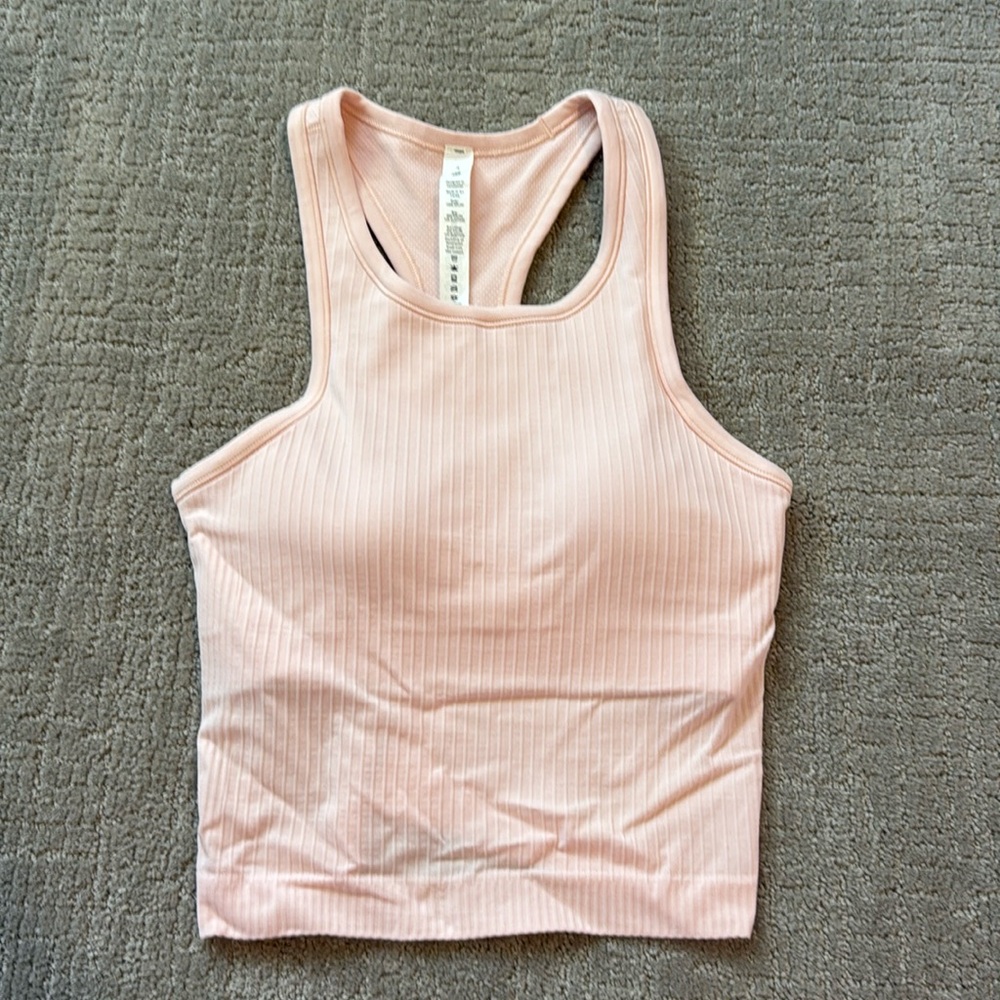 lululemon athletica Pink Ribbed Tank Top